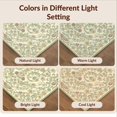 thumbnail image 7 of Design&I 5'x7' Ultra Soft Area Rug, Vibrant Traditional Border Featuring Trailing Vine Botanical None Fluffy Washable Non Shedding for Bedroom Living Room Home Office, 7 of 7