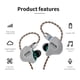 thumbnail image 5 of Sidaley CCA C10 4BA 1DD 5 Unidad de unidad Auriculares híbridos en la oreja Auricular HIFI DJ Running Deportes Auricular Desmontable Desmontar 2PIN Cables de audio/vídeo verde con trigo, 5 of 6