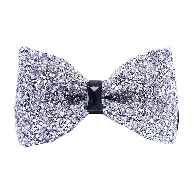 Guardurnaity Lazos de diamantes de imitación, corbatas de cristal, corbata ornamental, nudo de mariposa de moda, accesorio de ropa ajustable para Accesorios de disfraces seis