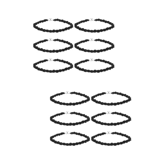 FENGGUIQU High Elastic Band Rope Black Trouser Leg Strap for Fixing Cycling Accessory 6Pairs