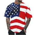 thumbnail image 3 of UVEASISHA Big and Tall Patriotic Tshirts for Men Stars and Stripes Graphic Tee Hawaiian Casual Beach T-Shirts Multicolor#2 XXXL, 3 of 6