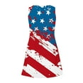 thumbnail image 7 of SELONE Midi Dresses for Women 4th July Sleeveless V Neck American Flag Apparel Red White Blue Wear Clothes Gifts Activewear M, 7 of 7