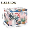 thumbnail image 5 of Yayeee Collapsible Cube Storage Bin with Lid Fabric Closet Decorative Basket with Handles, Flowers and Leaves, 5 of 7