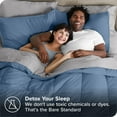 thumbnail image 4 of Bare Home 7-Piece Bed-in-a-Bag - Full XL, Coronet Blue with Light Gray Sheet Set, 4 of 8