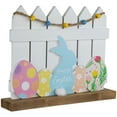 thumbnail image 4 of Northlight Happy Easter Bunny with Picket Fence Decoration - 11.75", 4 of 7