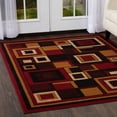 thumbnail image 3 of Home Dynamix Premium Nikola Contemporary Colored Block Area Rug, Red/Brown, 5'2"x7'4", 3 of 6