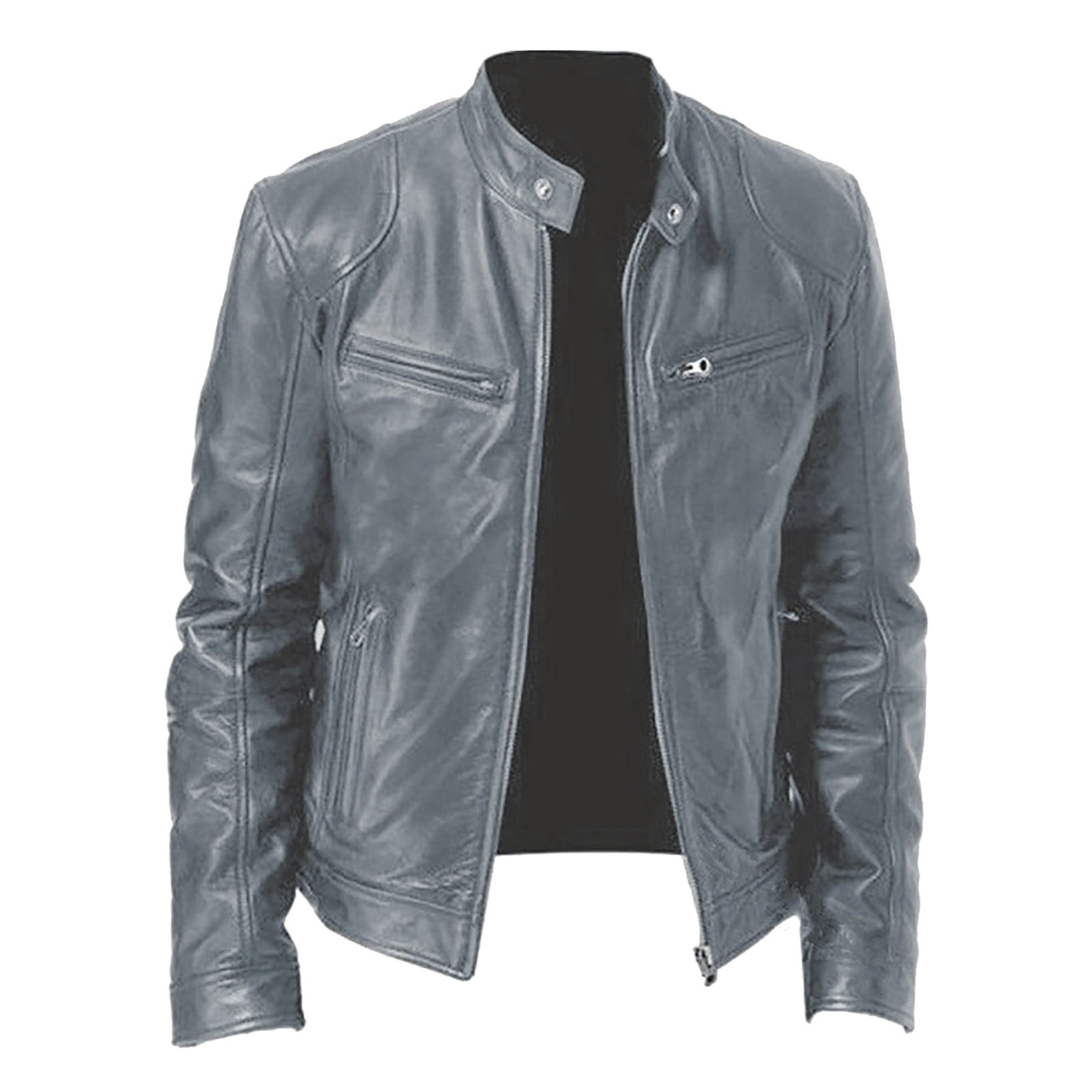 NOLDARES Leather Jacket Men - Classic Moto Style Casual Mens