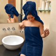 thumbnail image 4 of Paquete de 6 toallas de baño HERCULEAN Premium, 60 x 120 cm, color azul marino, 4 of 8