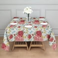 thumbnail image 3 of Pioneer Flower Floral Print Pattern Square Tablecloth,Waterproof Square Table Cover,Wipeable Spillproof Washable Table Cover for Home Kitchen Party Decor 42"X42"(107x107cm), 3 of 6