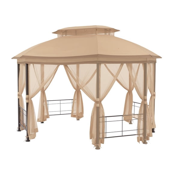 Garden Winds Replacement Canopy Top Cover Compatible with The Seagrove Gazebo - Riplock 350
