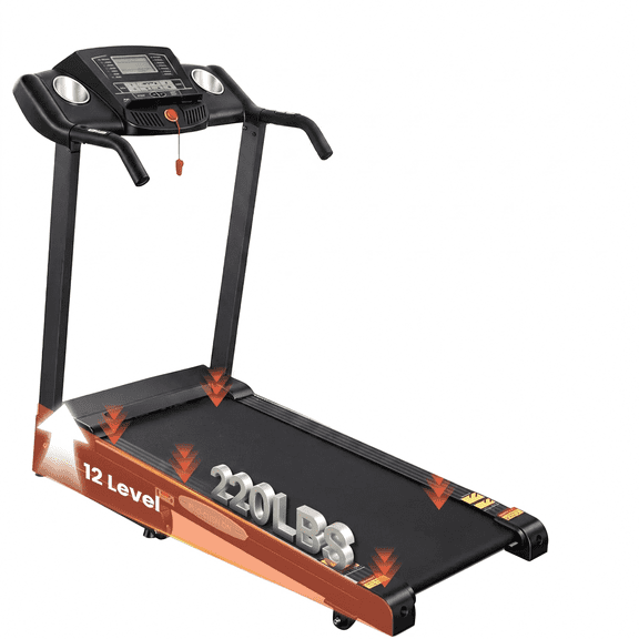 Naipo Treadmill with Auto 12Level Incline 15 Preset Foldable Treadmill 2.5 Horse Power Exercise Machine for Home Office Workout