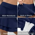 thumbnail image 5 of Women Swim Skirt Tummy Control Swimsuit Skirt with Built-in Shorts High Waisted Split Swim Bottom, 5 of 7