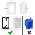 thumbnail image 4 of Placa de pared con cepillo, inserto para paso de cables, placa frontal blanca de una sola banda, 4 of 5