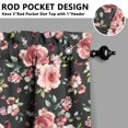 thumbnail image 5 of Kitchen Curtains and Valance Set 36 Inch Tier Pioneer Colorful Floral 3 Pieces Set Dining Room Small Curtain Drapes Cafe Curtains Valance for Home Decor Rod Pocket, 5 of 6