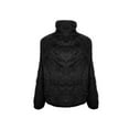 thumbnail image 3 of NAMTYQX Winter Jackets for Women Loose Fitting Mock Neck Warm Casual Zipfront Fuzzy Long Sleeve Black Size L, 3 of 4