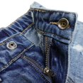 thumbnail image 4 of KIDSCOOL SPACE Little Girls Boys Jeans Shorts,Ripped Stretchy Simple Design Cute Summer Denim Pants,Blue,4-5 Years, 4 of 6