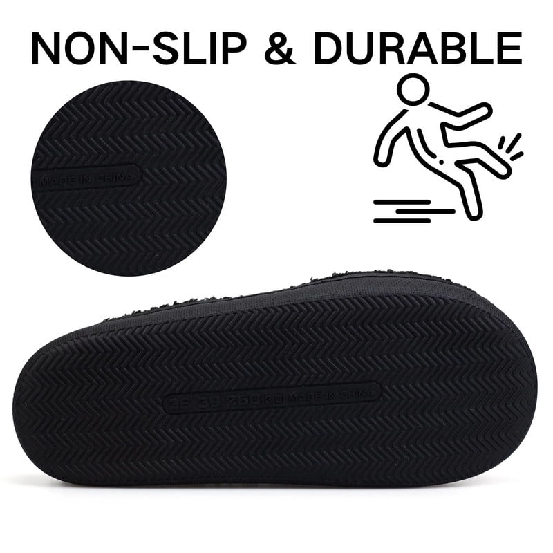 BERANMEY Cute Fruits Print Slippers for Women Soft Plush Comfy Warm Slip-On Couple CartoonWomens Slippers Indoor Fluffy House Slippers for Women and Men Non-slip Fuzzy Flat Slides