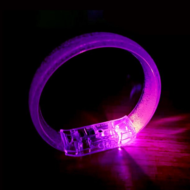 Pulsera luminosa combinada con pulsera LED con flash para conciertos, festivales de música y discotecas