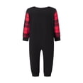 thumbnail image 4 of AIGUR Family Matching Christmas Pajama Set, Long Sleeve Letters Print T-shirt with Plaid Pants Sleepwear Loungewear, 4 of 11