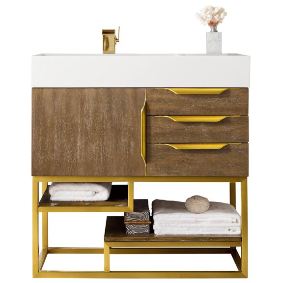 James Martin Vanities 983-V36-Rg Columbia 36" Single Free Standing Vanity Cabinet - Wood