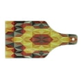 thumbnail image 2 of Modern Art Cutting Board, Psychedelic Design with Geometric Diagonal and Fractal Star Dotted Design Image, Tempered Glass Cutting and Serving Board, Wine Bottle Shape, Multicolor, by Ambesonne, 2 of 5