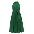 thumbnail image 3 of Vestido De Tirantes Finos Con Cuello Halter Halter Elegante Fiesta Maxi Vestido Mujer Sexy Cóctel Vestido (Verde XL) Cgtredaw para Mujer Verde T L, 3 of 9