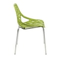 thumbnail image 4 of Modern Asbury Dining Chair with Chromed Legs, Set of 4 - Green, 4 of 7
