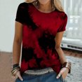 thumbnail image 2 of MEICHEN Women's Shirt T Shirt Glitter Shirt Fashion Starry Summer Shirt Round Neck Short Sleeve Top Outfit, 2 of 9