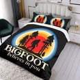 thumbnail image 3 of Bigfoot Conjunto de sábanas temático, trío de piezas, cómodo y amigable con la piel, diseño único, regalo de decoración para el hogar para familiares, amigos y fans, 90 cm * 190 cm, 3 of 6