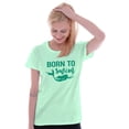 thumbnail image 4 of Mermaid Born to Swim Cute Water Lover Women's T Shirt Ladies Tee Brisco Brands M, 4 of 6
