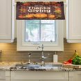 thumbnail image 3 of Dreamtimes Happy Thanksgiving Pumpkin Valance Curtains for Kitchen or Bathroom, 54x18in Valances Window Treatment Rod Pocket Drape Light Filtering Living Room Bedroom Decor, 3 of 6