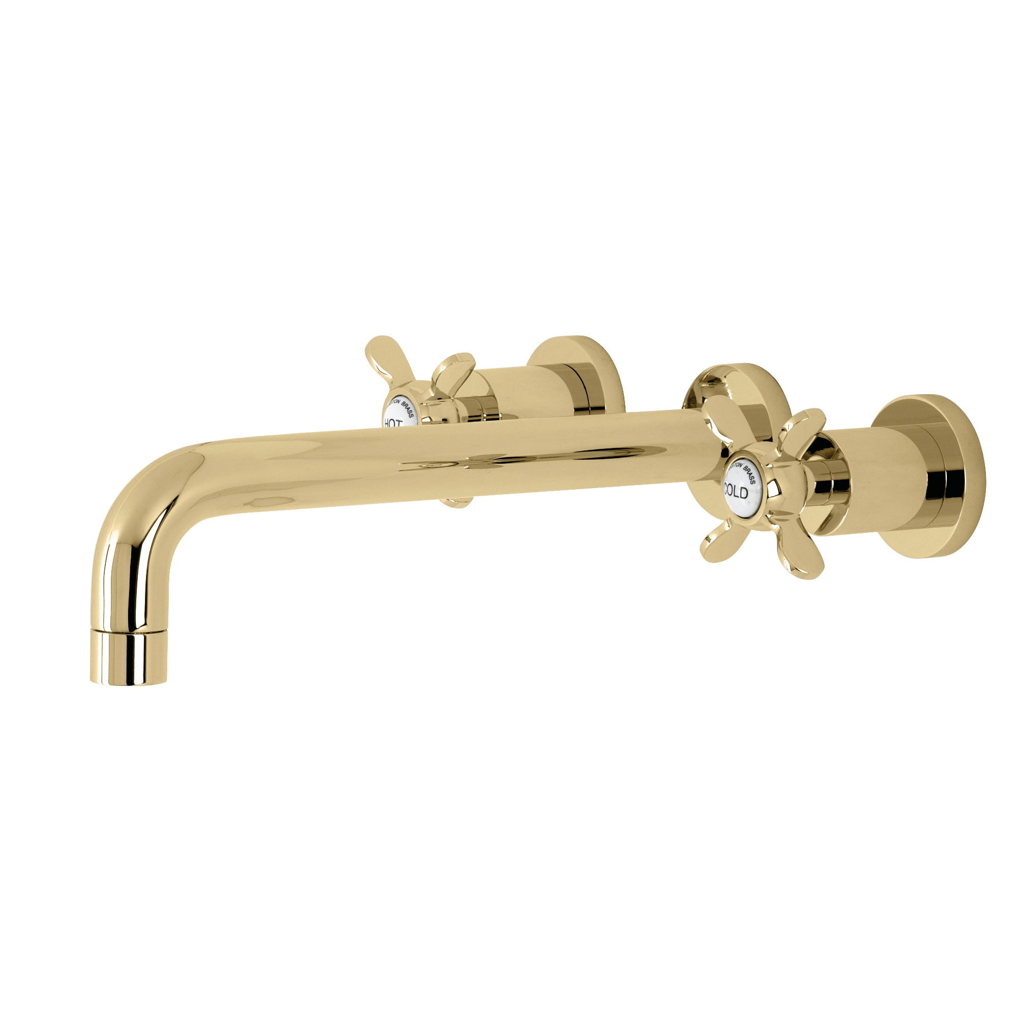 Kingston Brass KS8022BEX Essex Wall Mount Tub Faucet, Polished Brass