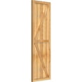 thumbnail image 2 of 21 1/2"W X 65"H Timbercraft Four 5 3/8" Boards Framed Board-N-Batten Shutters W/Z-Bar, Rough Sawn Western Red Cedar (Per Pair), 2 of 13