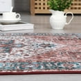 thumbnail image 2 of Area Rugs for Living Room 2x6 Bedroom Rug Machine Washable Vintage Rug Boho Floral Distressed Rug Anti-Slip Low Pile Non-Shedding Throw Carpet for Nursery Office Oriental Accent Rug Orange, 2 of 7