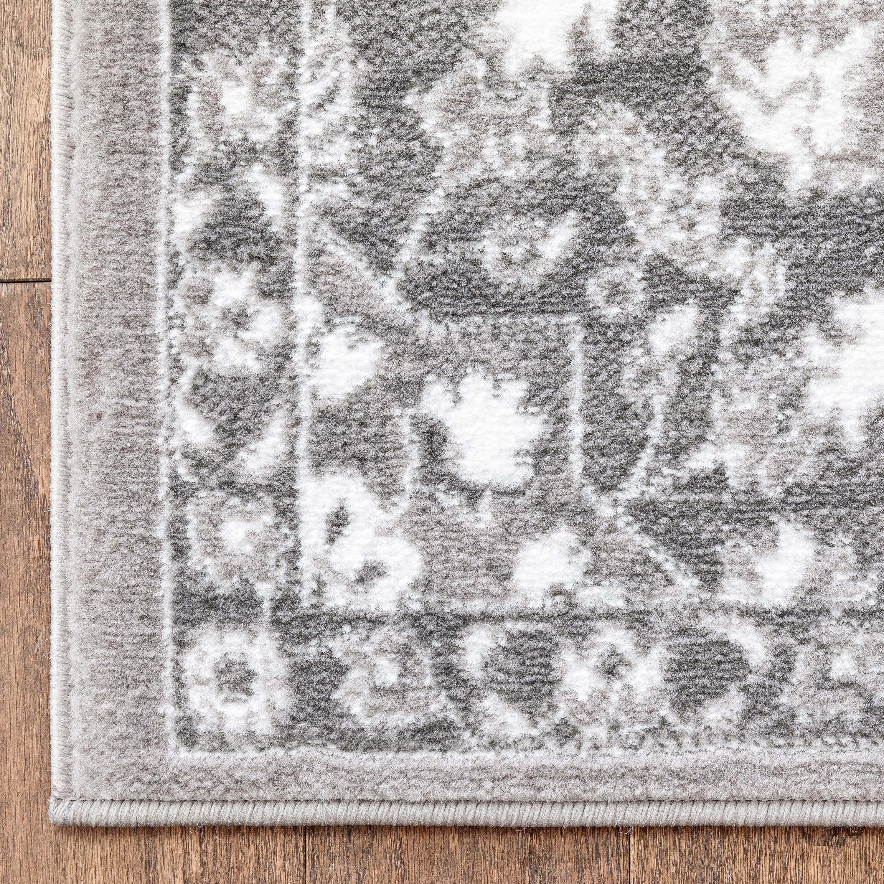 Well Woven Granda Grey Traditional Oriental Medallion Floral Area Rug 8x10 (7'10" x 9'10")