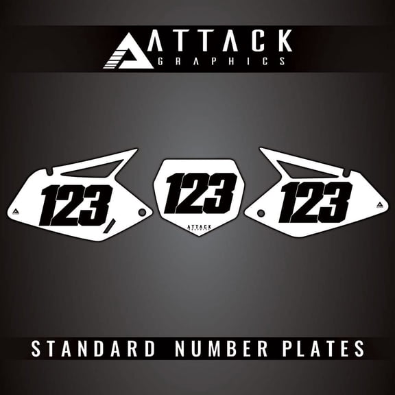 Attack Graphics Number Plate Backgrounds for Suzuki RMZ250 2009