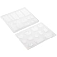thumbnail image 1 of Molde de resina de silicona Uxcell, paquete de 2 moldes de resina epóxica para llaveros con agujeros colgantes para hacer manualidades DIY, 1 of 6