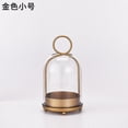 thumbnail image 3 of PLPPYFS Versatile Modern Metal Lantern with Handmade Sturdy Glass Dome in Antique Brass for Pillar Candle & Plants, Industrial, Farmhouse, Shabby Chic HolderLight And Luxurious Candle, 3 of 7