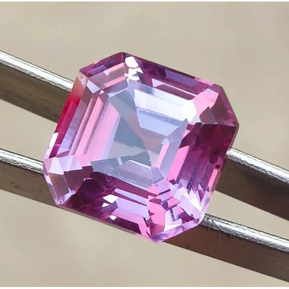 GIJTL Certified Natural Alexandrite Square Cut 11, 30Ct Color Changing Loose Stone