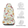 thumbnail image 4 of Picia Lobster Sea Shell Print Waterproof Sweating Car Seat Cover for Post Gym Workout, Running, Beach and Hiking, Universal Fit Anti-Slip Bucket Seat Protector, 4 of 5