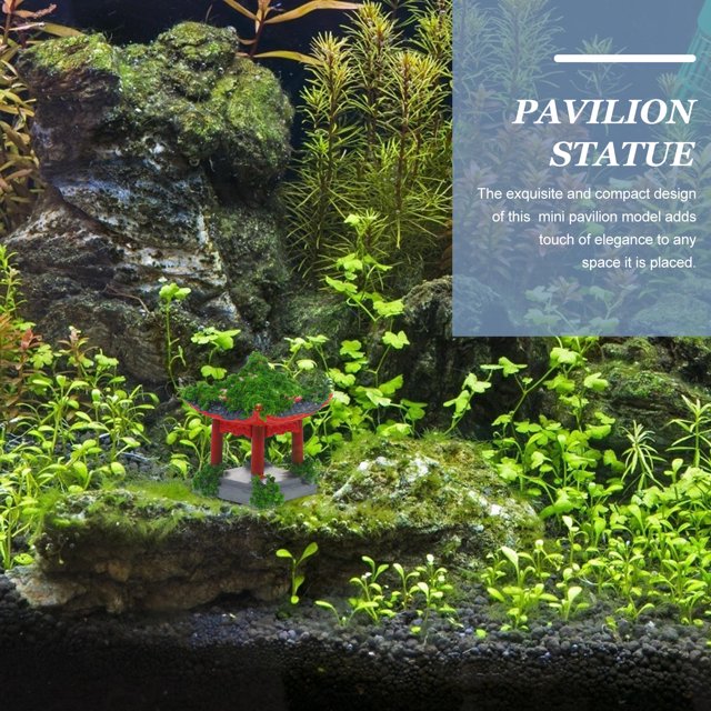 YSNOOWE 4Ud Estatua De Pabellón En Resina Multi Para De Jardín Y Acuario