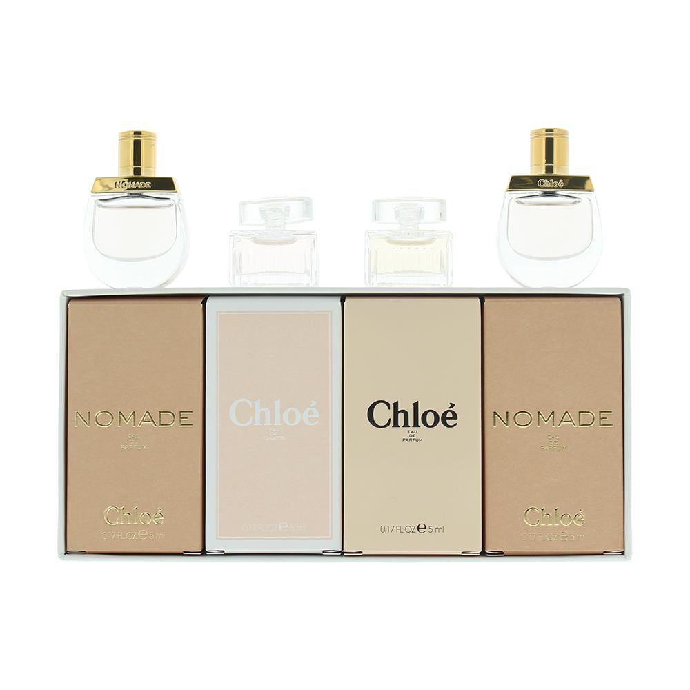Chloe 4 Pc Mini Gift Set 5 ml Nomade EDP Spray 5 ml Chloe EDT Spray 5 ml Chloe EDP Spray 5 ml Nomade EDP Spray