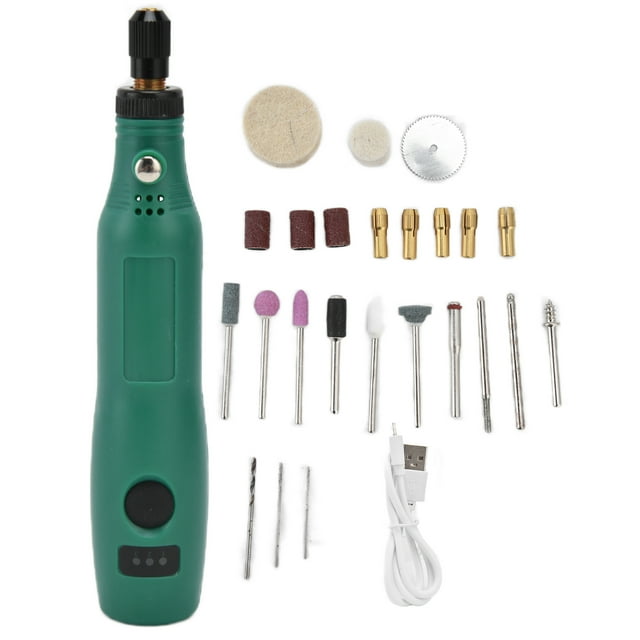 Mini taladro eléctrico DC5V, 3 velocidades, amoladora eléctrica ajustable, kit de herramientas para punzonado, grabado, recorte y pulido.