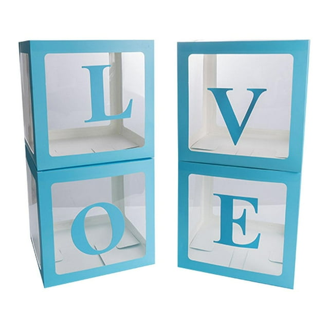 Cajas de globos Yuyangstore Baby Shower Género Reveal Decoración Azul