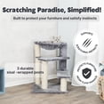 thumbnail image 3 of TRIXIE Baza Senior Plush & Sisal 27.6" Cat Tree Scratching Posts Hammock & Steps, Gray, 3 of 6