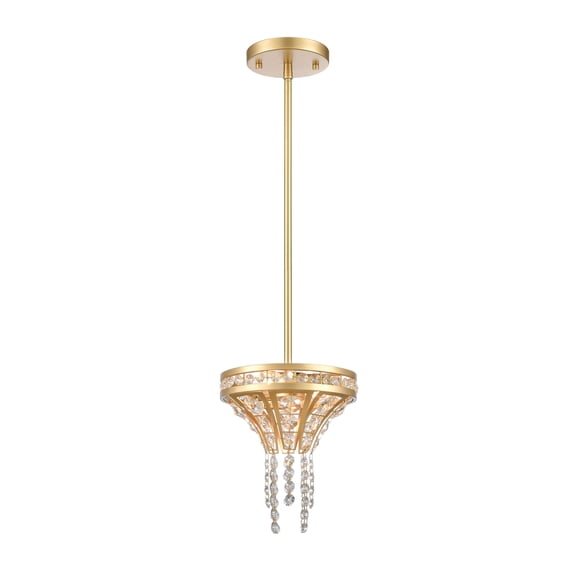 Elk Home Fantania 8-inch Wide 2-Light Mini Pendant in Champagne Gold