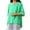 Green, variant on hotojiny Cotton Linen Tops for Women Oversized Solid 3/4 Sleeve Plus Size V Neck T Shirts Loose Three Quarter Length Dressy Blouses