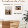 thumbnail image 5 of decorUhome 11x14 Solid Wood Picture Frame, Display 8x10 Pictures with Mat or 11x14 without Mat, Photo Frame for Home Decor, Natural, 5 of 10