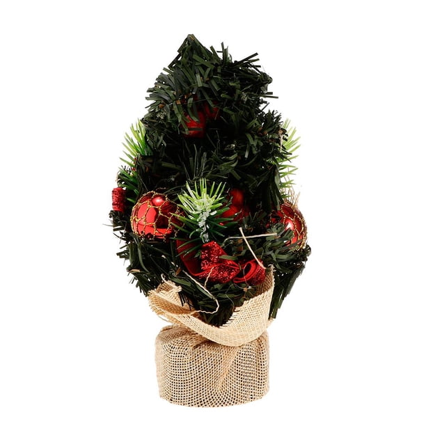 Mini Árbol de Navidad Artificial Sunnimix Adornos Accesorios 3,94 x 3,94 x 7,48 pulgadas