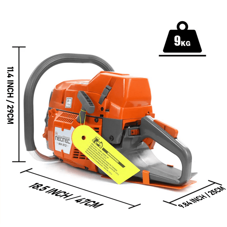 Neotec NH872 71cc 24Inch Gas Chainsaw for Wood Cutting, Branch